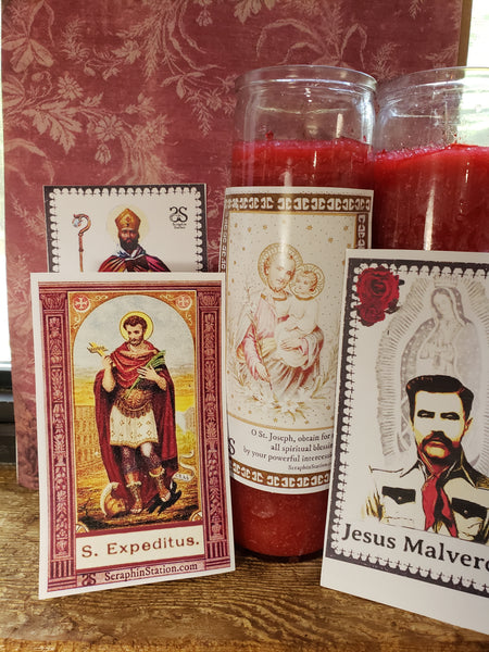 St. Cyprian Vigil Candle Labels, 4-pack