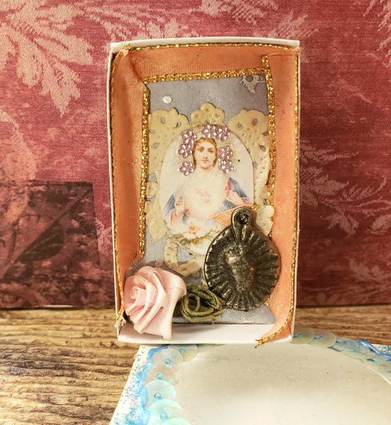 Queen of Heaven Matchbox Shrine