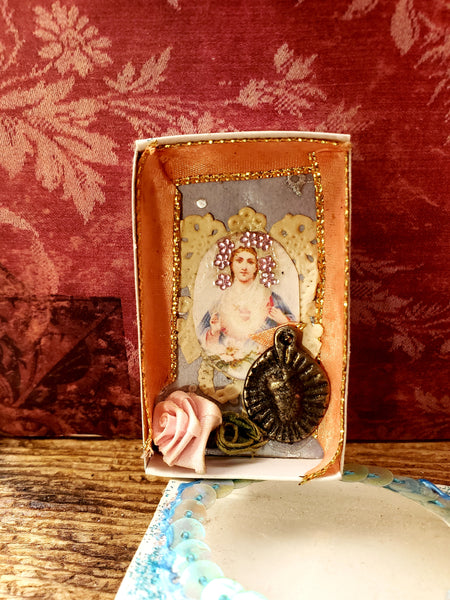 Queen of Heaven Matchbox Shrine