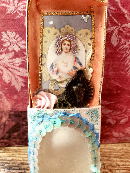 Queen of Heaven Matchbox Shrine