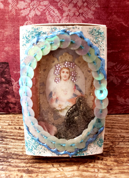 Queen of Heaven Matchbox Shrine