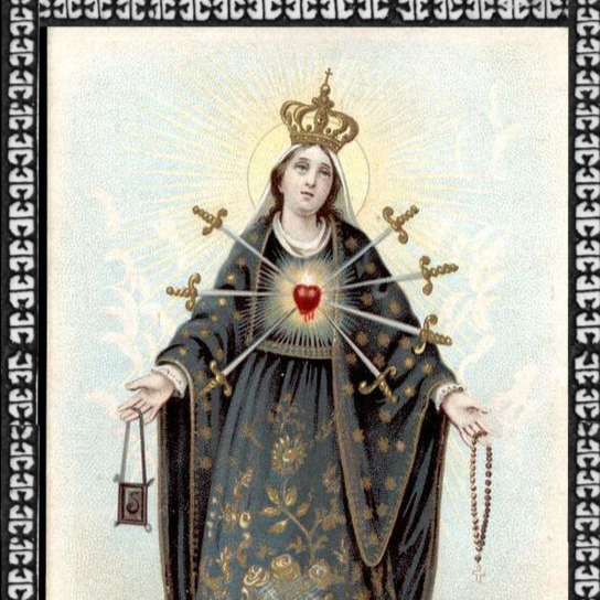 Ave Mater Dolorosa Mini Prayer Card