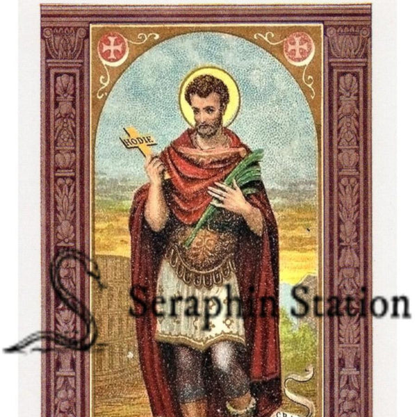 St. Expedite Holy Card, Wallet Sized - Redesigned