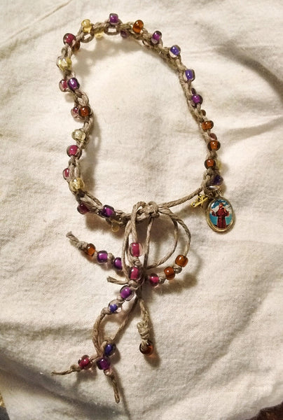 St. Francis Beaded Knotwork Bracelet