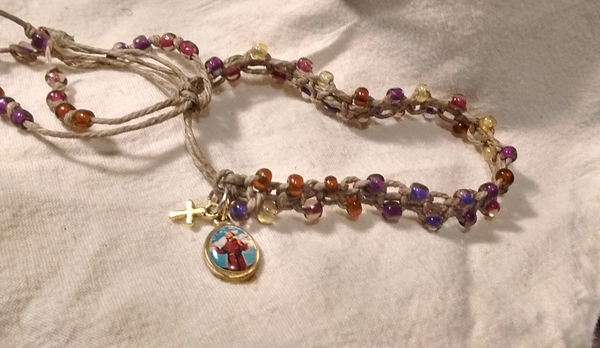 St. Francis Beaded Knotwork Bracelet