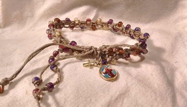 St. Francis Beaded Knotwork Bracelet