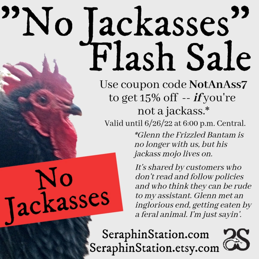 Time For Another “No Jackasses” Sale!