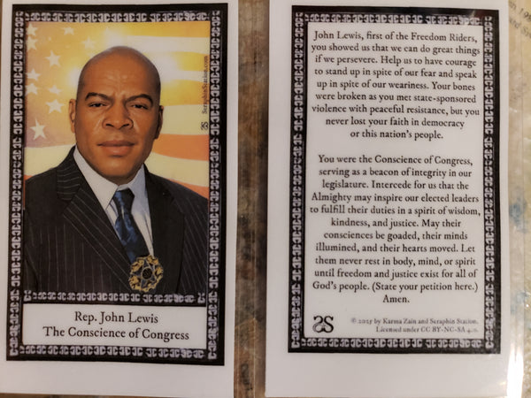 John Lewis Conscience of Congress Mini Holy Card