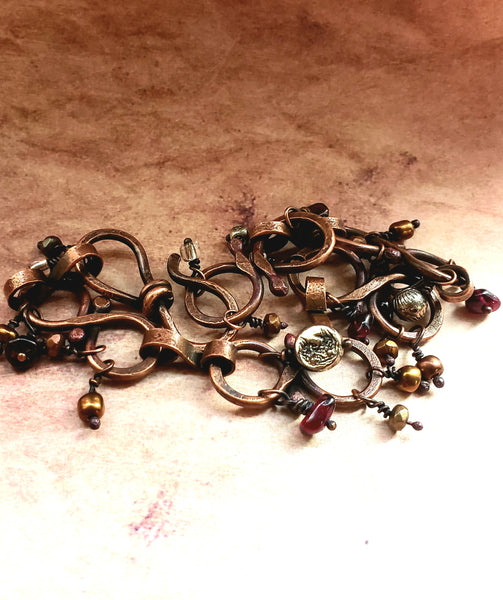 Beaded Copper Lucky Hoodoo Charm Bracelet