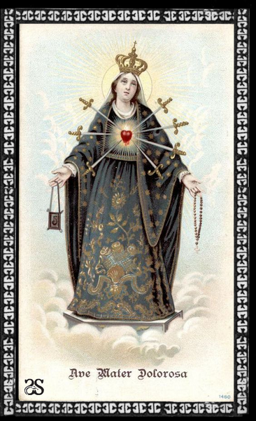 Ave Mater Dolorosa Mini Prayer Card