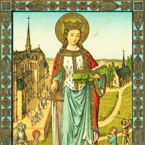 St. Dymphna Mini Holy Card, Wallet Sized