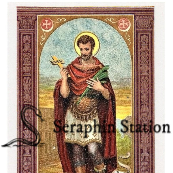 St. Expedite Holy Card, Wallet Sized - Redesigned