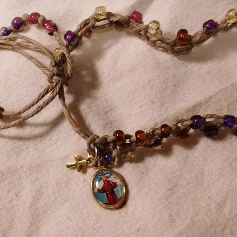 St. Francis Beaded Knotwork Bracelet