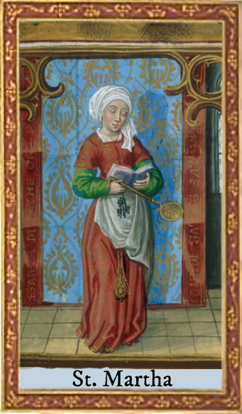 St. Martha Holy Card, Wallet Sized