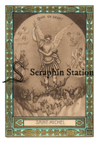 St. Michael Mini Holy Card, Wallet Sized