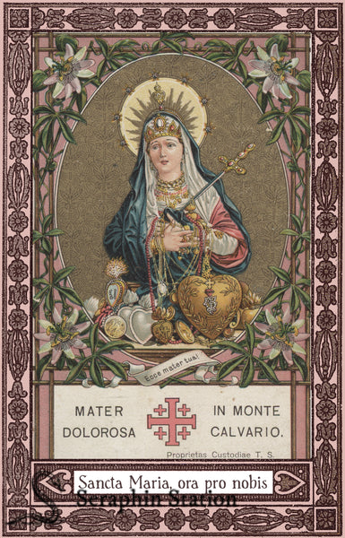 Mater Dolorosa in Monte Calvario Holy Card, Wallet Sized