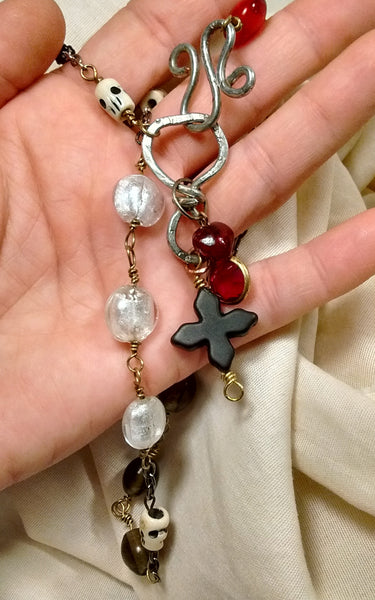 Santisima Muerte Rosary Chaplet Necklace